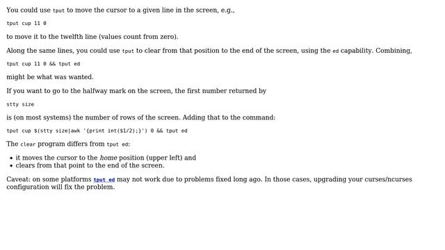 Unix & Linux: Clear half of the screen from the command-line (2 Solutions!!) смотреть онлайн