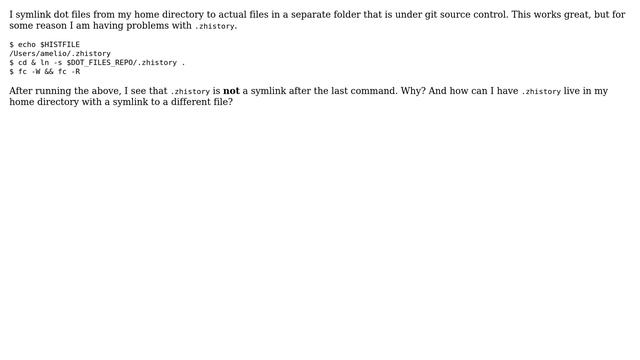 Unix & Linux: Source control and symlink for .zhistory смотреть онлайн