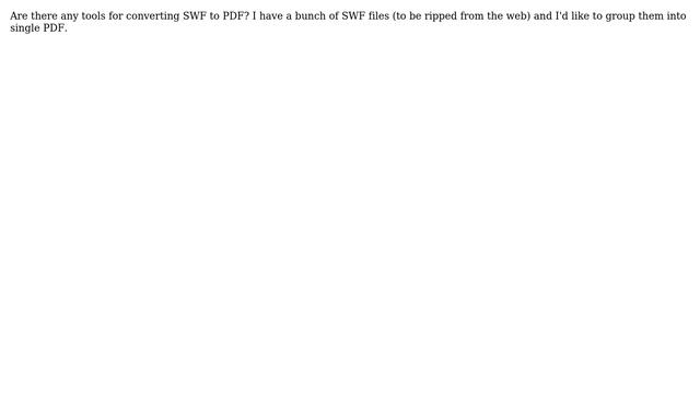 Unix & Linux: SWF to PDF conversion смотреть онлайн