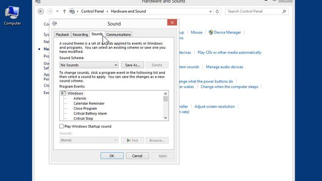 Windows 8.0 Professional - Change Individual Computer Sounds смотреть онлайн