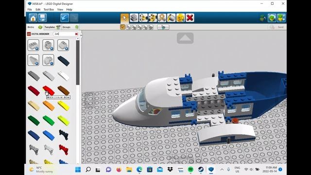 Building a LEGO Police Helicopter 3658 in LDD (Lego Digital Designer смотреть онлайн