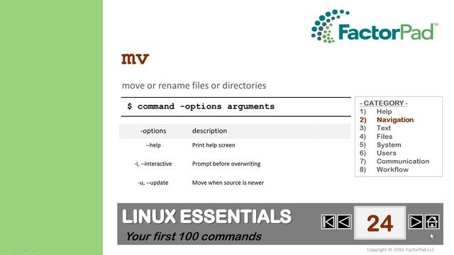 Linux mv command summary with examples смотреть онлайн