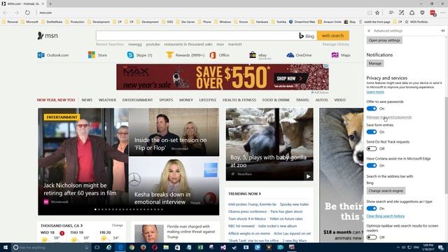 Windows 10 - Edge Built-in Password Manager смотреть онлайн