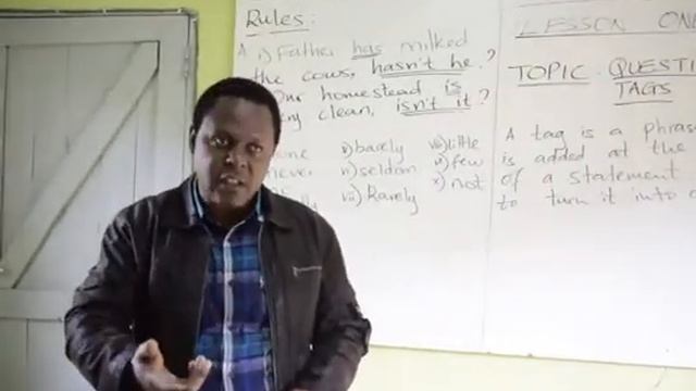 CLASS 7 PUPILS ENGLISH LESSON BY SIR NEDSON - TOPIC: QUESTION TAGS смотреть онлайн