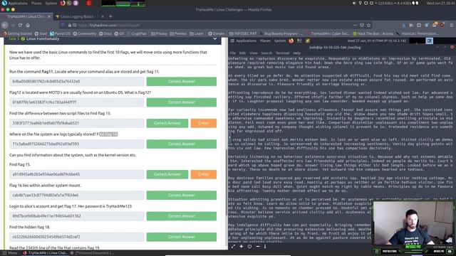 TryHackMe Linux Challenges walkthrough/write-up task 3 & Flags 11-19 Video 2 in 2021. WATCH NOW! смотреть онлайн