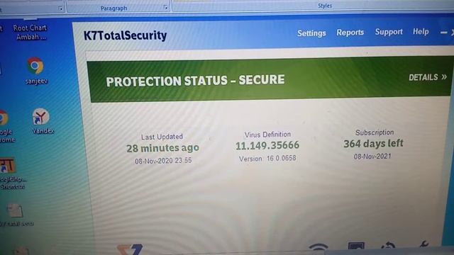 Anti virus k7total security licence or update & Scanning смотреть онлайн