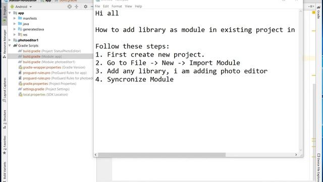 How to add library as module to existing project in Android Studio? смотреть онлайн