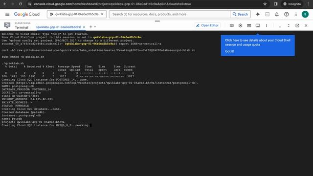 Creating Cloud SQL Databases || #qwiklabs || #coursera || #triviagames   ||  [With Explanation🗣️]