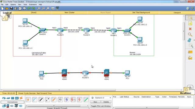 18.Видео уроки Cisco Packet Tracer. Курс молодого бойца. VPN смотреть онлайн