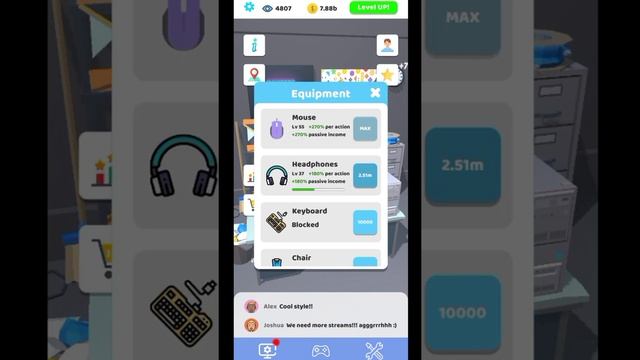 Idle Streamer Mod Apk! UNLIMITED MONEY! смотреть онлайн