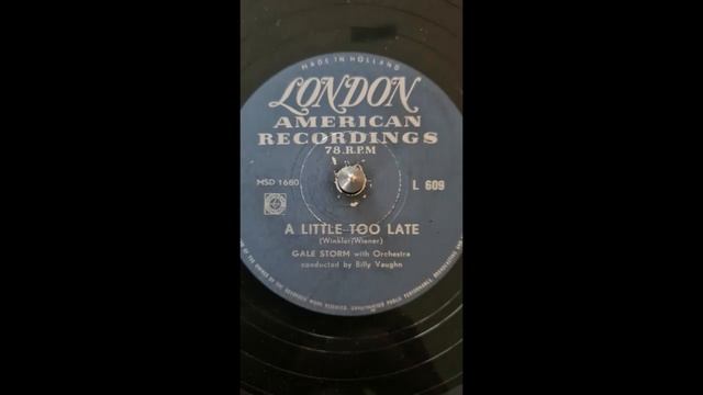 A little too late Gale Storm with orch Billy Vaughn смотреть онлайн