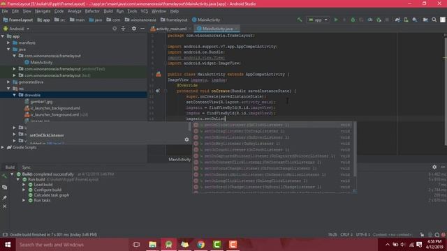 Frame Layout in Android Studio смотреть онлайн