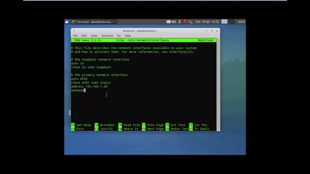 تغير عنوان ip ubuntu server смотреть онлайн