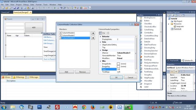 Visual Studio | How to Add Items to ListView Columns смотреть онлайн
