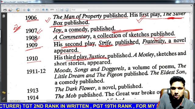 GALSWORTHY BIOGRAPHY || WORKS || FULL DEATAIL IN HINDI || UP TGT ENGLSH SPECIAL смотреть онлайн