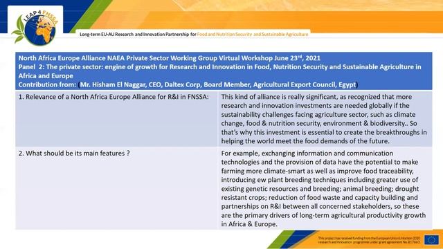 The NAEA Private Sector Working Group | Panel 2