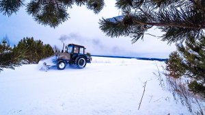 Чистим дороги. Снег Летит В Стекло, Еду По Приборам! Перезаливчик.