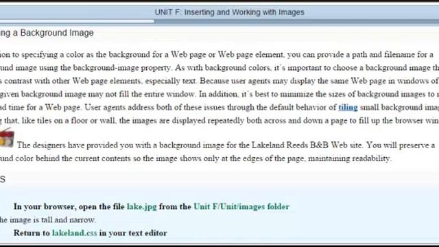 Web Site Development -Unit F- Inserting and Working with Images смотреть онлайн