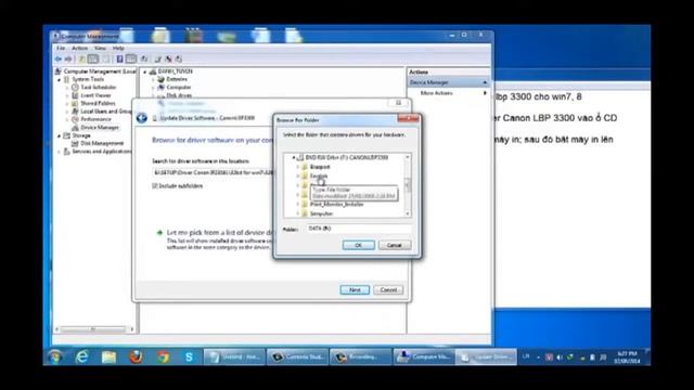 Hướng dẫn cài đặt máy in Canon 3300 trên win 7 - Windows Center смотреть онлайн