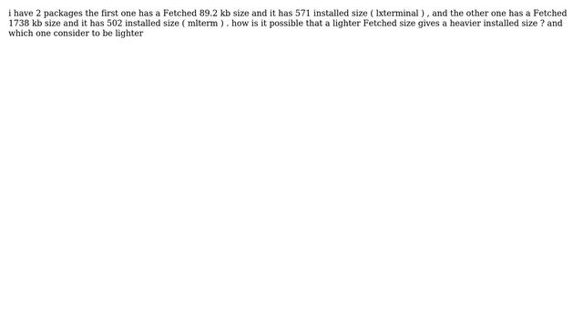 Unix & Linux: Fetched size and Installed Size смотреть онлайн