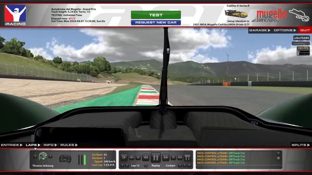 24S1 W9 Cadillac LMDH Mugello TI смотреть онлайн
