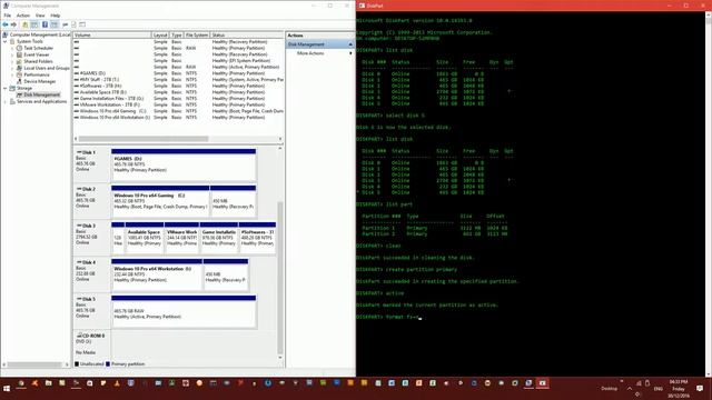 How to Delete All Partitions in Windows 10 With CMD - 2017 смотреть онлайн