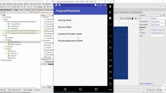15 Fragment Ile Flexible UI 1. Bölüm | Android Fragment Eğitim Seti