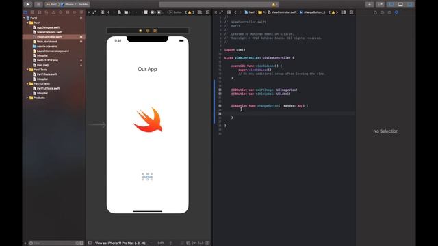 Intro To iOS App Development Part 3: Buttons & IBActions смотреть онлайн