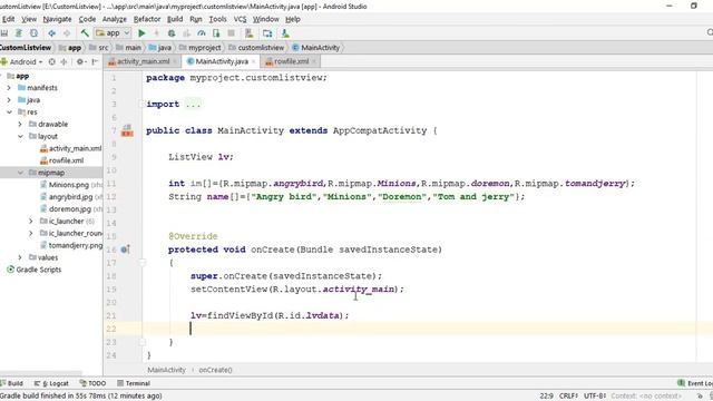 How To Create Custom List View In Android Part 1