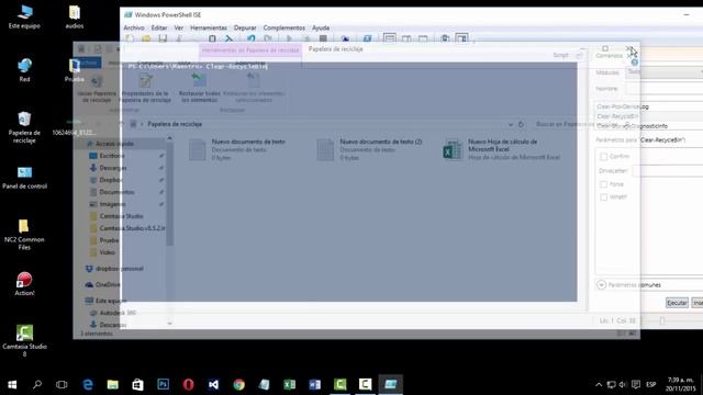 Windows 10, PowerShell ISE (Eliminar contenido Papelera Reciclaje) смотреть онлайн