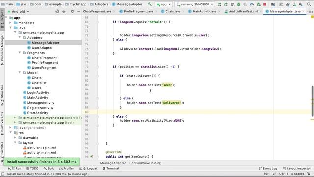 Pt. 14 Seen & Delivered Messages | ChatApp Android | FirebaseApp Tutorial смотреть онлайн