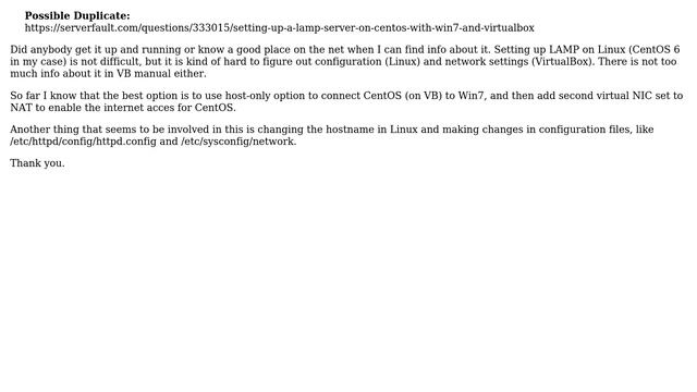 Setting up a LAMP server on Centos with Win7 and VirtualBox. смотреть онлайн