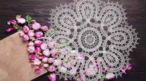 Легкое воздушное брюггское кружево - салфетка крючком. Часть 2