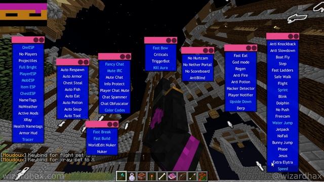 Minecraft - Moudoux Client 1.10.x (with OptiFine) Minecraft Hacked Client - WiZARD HAX смотреть онлайн