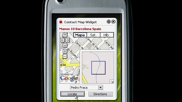 MobileScript: Contact Map Widget on device смотреть онлайн
