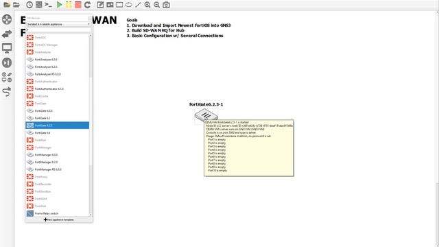 1. Downloading and Importing Latest Version of FortiOS into GNS3 смотреть онлайн