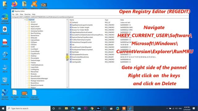 How to Clear the History of the Run Command in Windows 10 || Delete Run history in Windows 10 смотреть онлайн