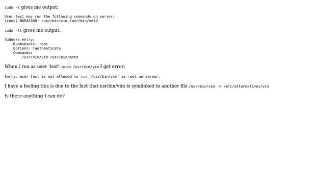 sudo -l and sudo -ll output смотреть онлайн