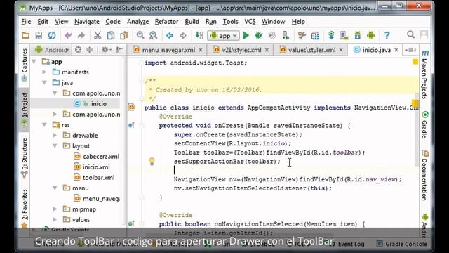 3. Android Studio 1.5.1 - El ToolBar - (Movil) смотреть онлайн