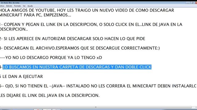 COMO DESCARGAR MINECRAFT PARA PC --WINDOWS 7, WINDOWS 8, WINDOWS 8.1, WINDOWS 10 ETC ---ElNovato xD смотреть онлайн