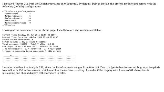 DevOps & SysAdmins: Number of workers on the Apache 2.2 status page (Scoreboard) (2 Solutions!!) смотреть онлайн