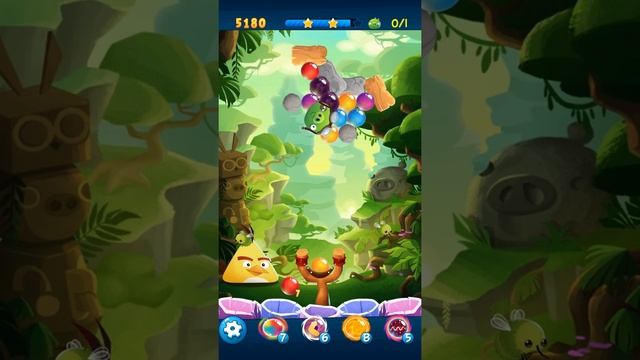 Angry Birds POP Bubble Shooter - Level 81. Gameplay Android walkthrough смотреть онлайн