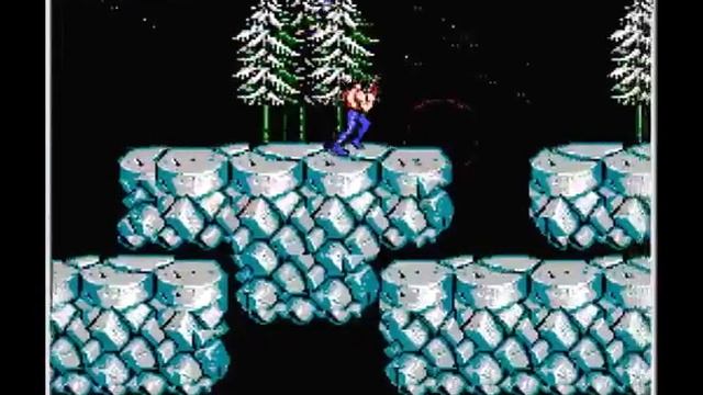 Contra - No Konami code (NES Emu) смотреть онлайн