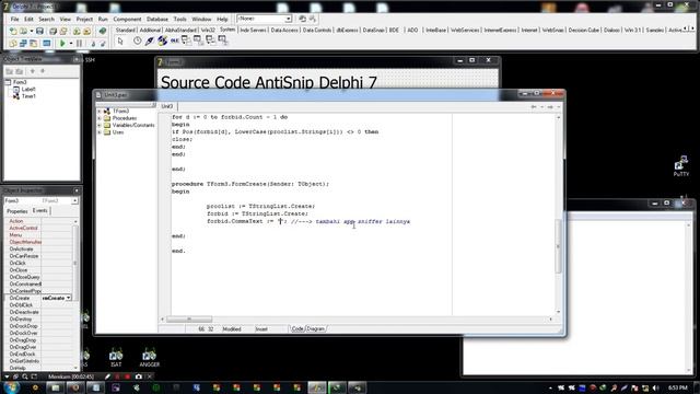 Source Code AntiSnip Delphi 7 SSH Anak Solo смотреть онлайн