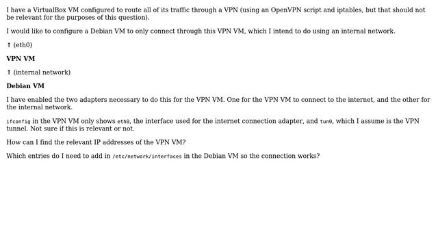 Unix & Linux: Tunneling connection through another VM using internal network in VirtualBox смотреть онлайн