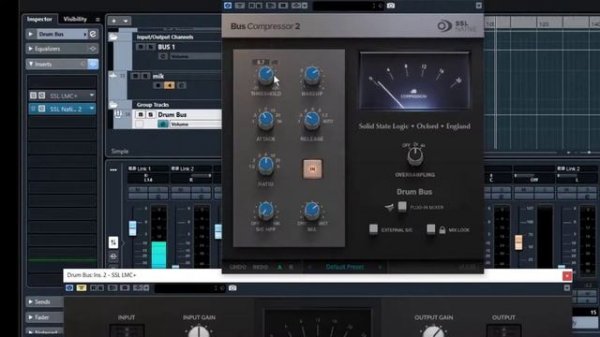 SSL LMC+ And SSL Bus Compressor 2 On Drum Bus - Parallel Compression Trick