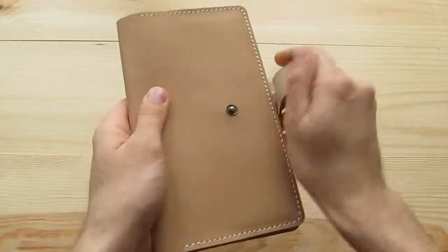 Кошелек из натуральной кожи "Elegance". Портмоне ручной работы. Handmade wallet. смотреть онлайн