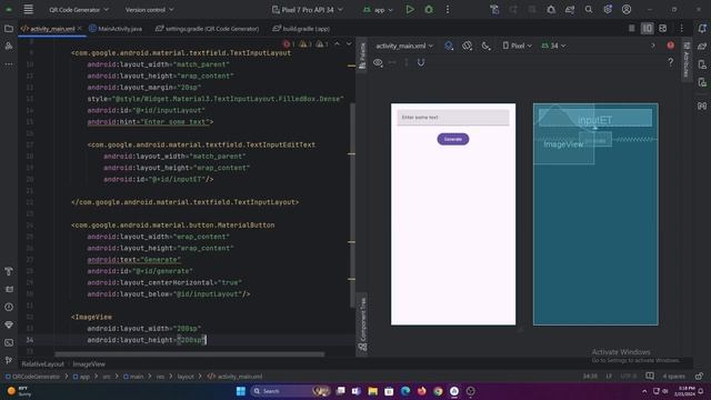 How to generate QR Code from Text in Android Studio Using Java | Android Studio Tutorial смотреть онлайн