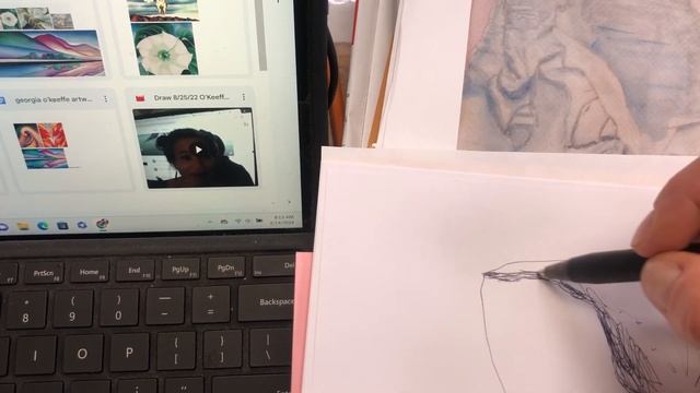 How to Draw a Georgia O’Keeffe Poppy Flower Art Replica with Renee Smith смотреть онлайн