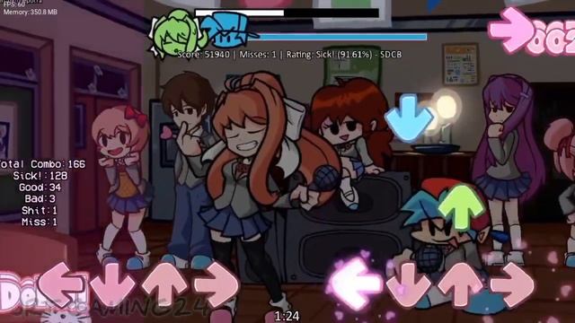 FNF-Glitcher Monika Mix-Doki doki Takeover (Android/PC) Port Optimized смотреть онлайн